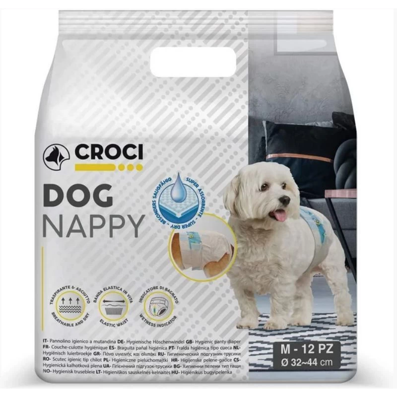 CROCI Dog Nappy sauskelnės šunim M 32-44cm, C6020381