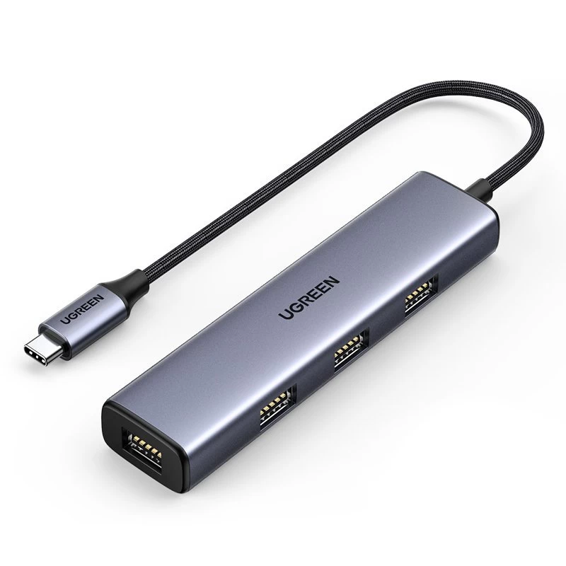 Dalytuvas Hub Usb-c į 4x Usb 3.2 Silver Dalytuvas Hub Usb-c į 4x Usb 3.2 Silver