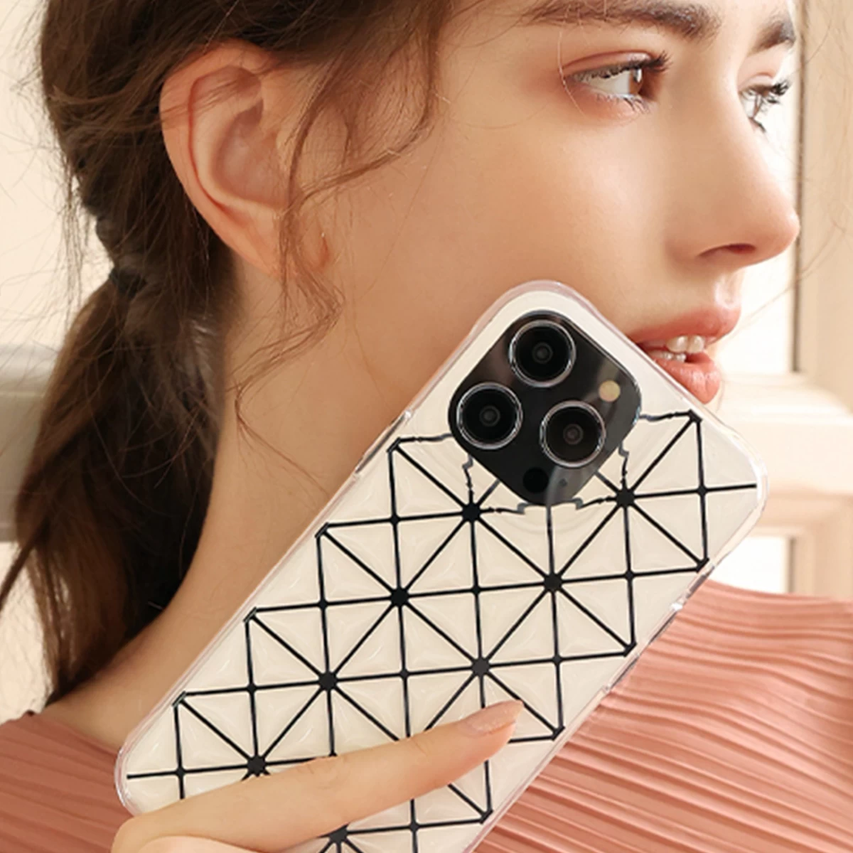 Dangtelis Iphone 14 Galiniam Dėklui Miya Series White