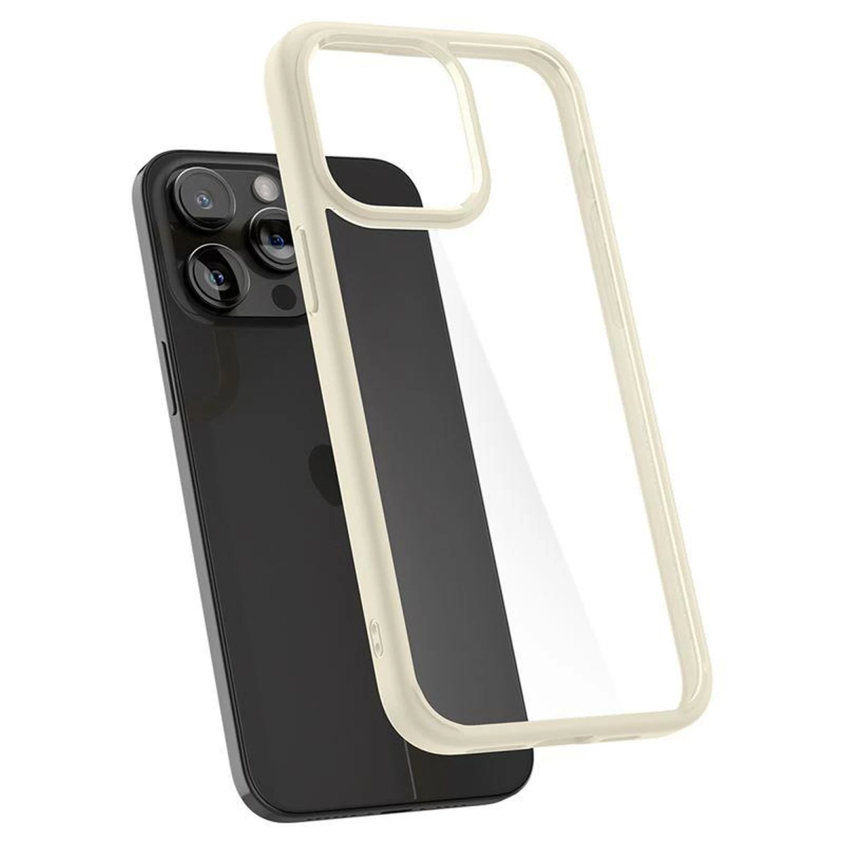 Dangtelis iphone 15 Pro Max Crystal Hybrid - Skaidrus Smėlio Spalvos