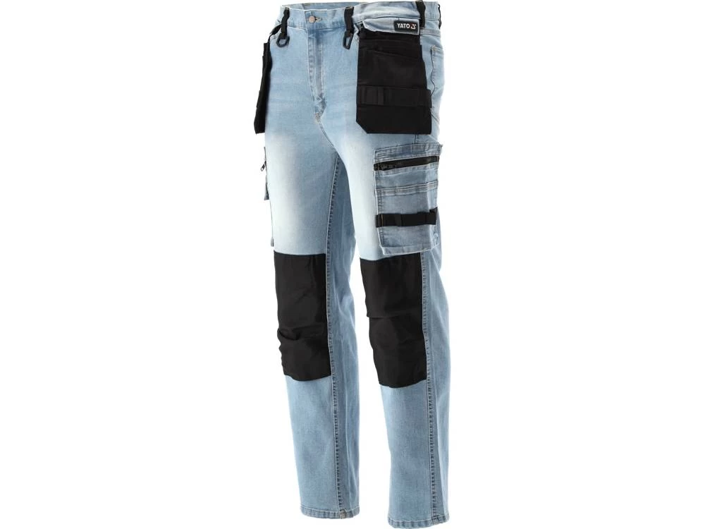 Darbinės kelnės | elastiniai džinsai | mėlyni | L/XL dydis (YT-79073) Darbinės kelnės | elastiniai džinsai | mėlyni | L/XL dydis (YT-79073)