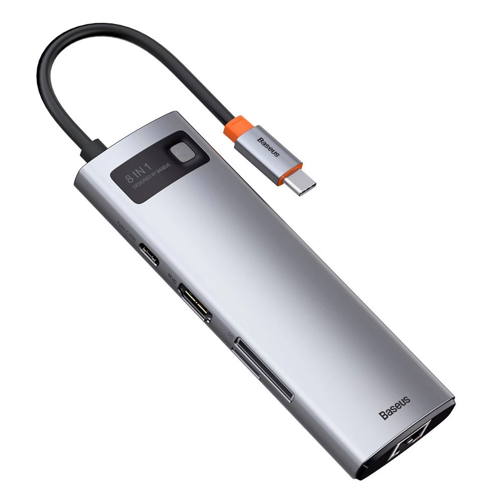 Daugiafunkcinis 8in1 Usb Usb-c Pd Hub 100w Hdmi Sd Ir Microsd Kortelių Skaitytuvas 3x Usb 3.2 Rj45 Pilka Daugiafunkcinis 8in1 Usb Usb-c Pd Hub 100w Hdmi Sd Ir Microsd Kortelių Skaitytuvas 3x Usb 3.2 Rj45 Pilka