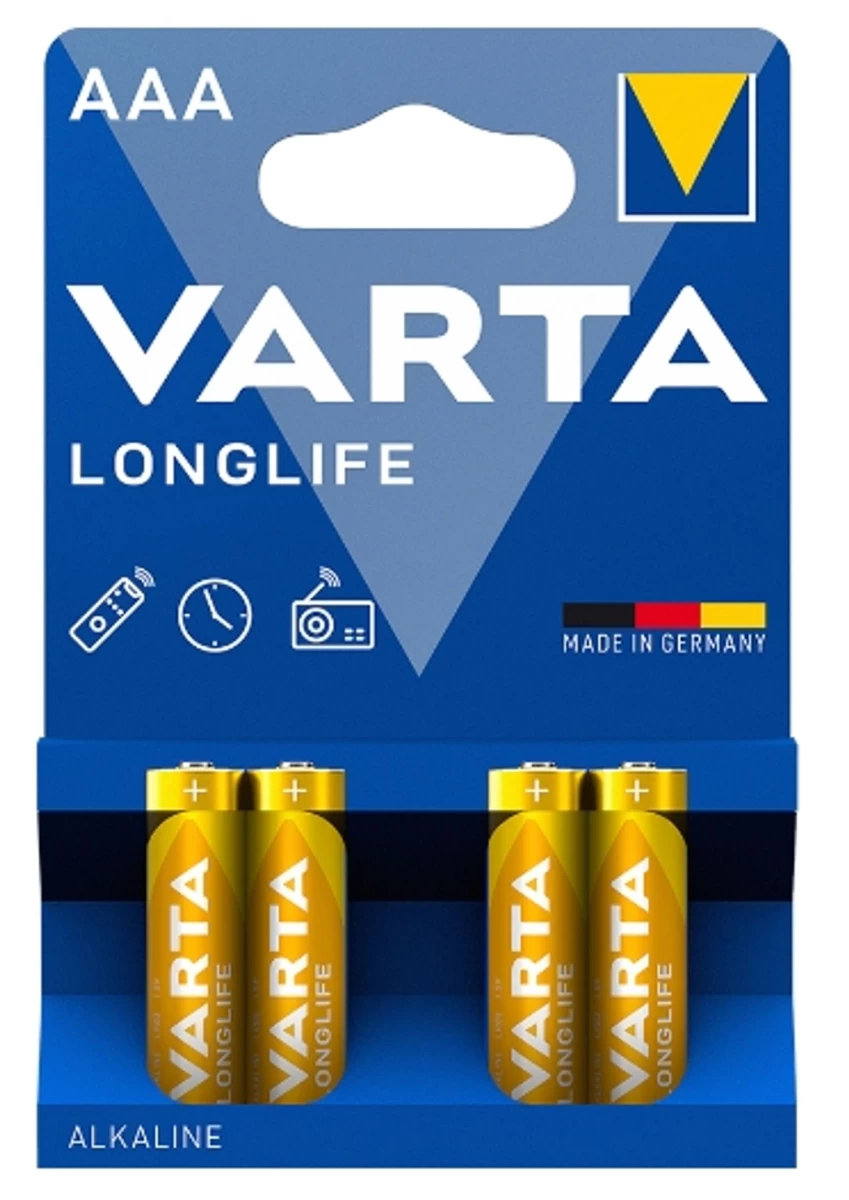 (de) Varta, Longlife Aaa Lr03, Baterijos, 4 Vnt. (vokietijos Produktas)