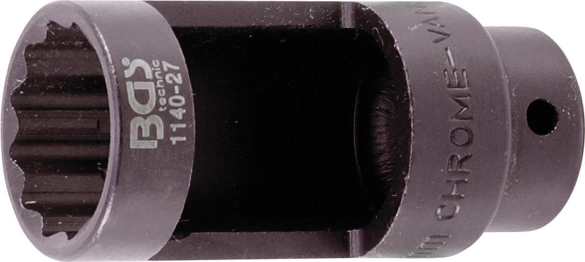 Deguonies jutiklio galvutė | 12,5 mm (1/2) | 27 mm 12 kampų, 28 mm langas (1140-27)
