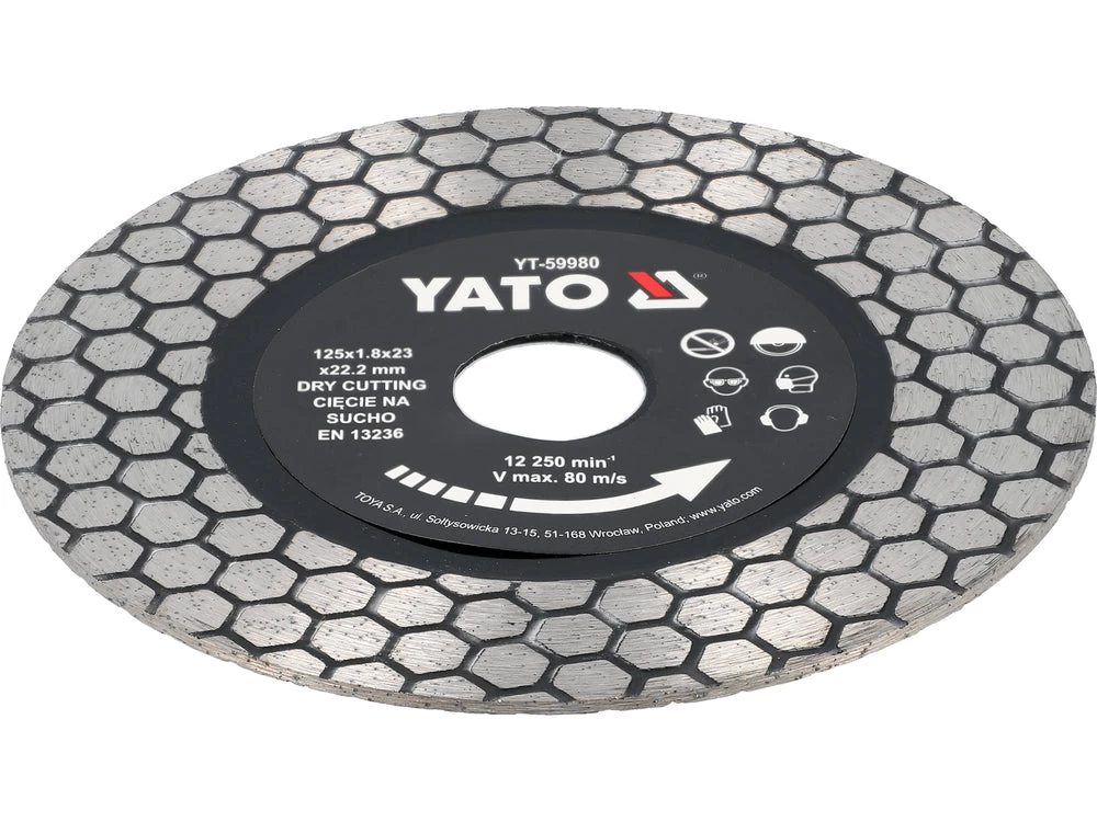 Deimantinis pjovimo diskas keramikai ir granitui | 125X23X22.23mm (YT-59980)