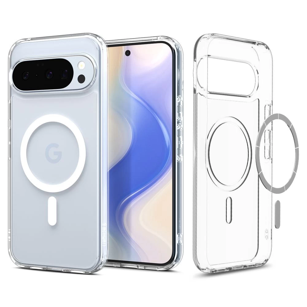 Dėklas google Pixel 10 / 10 Pro Ultra Hybrid Magsafe - Skaidrus Ir Baltas
