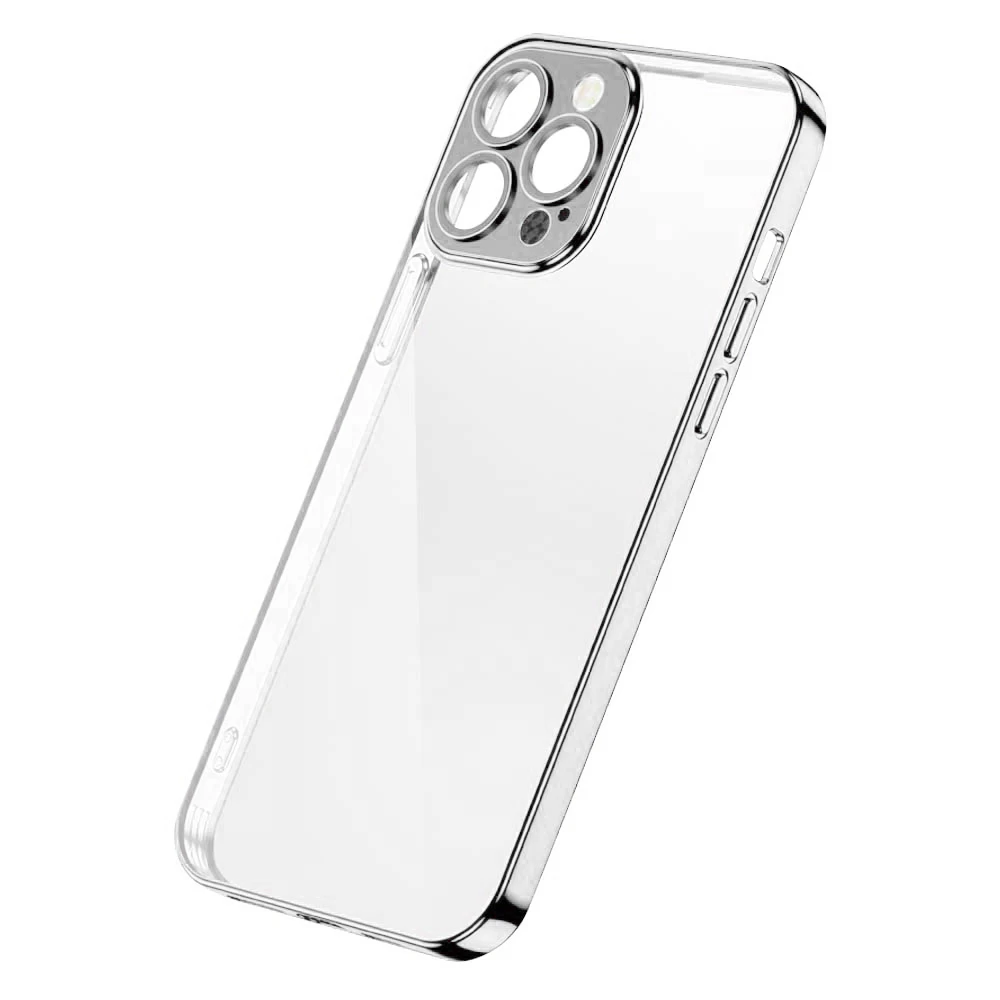 Dėklas iphone 13 Pro Dėklas Su Metaliniu Sidabro Rėmeliu