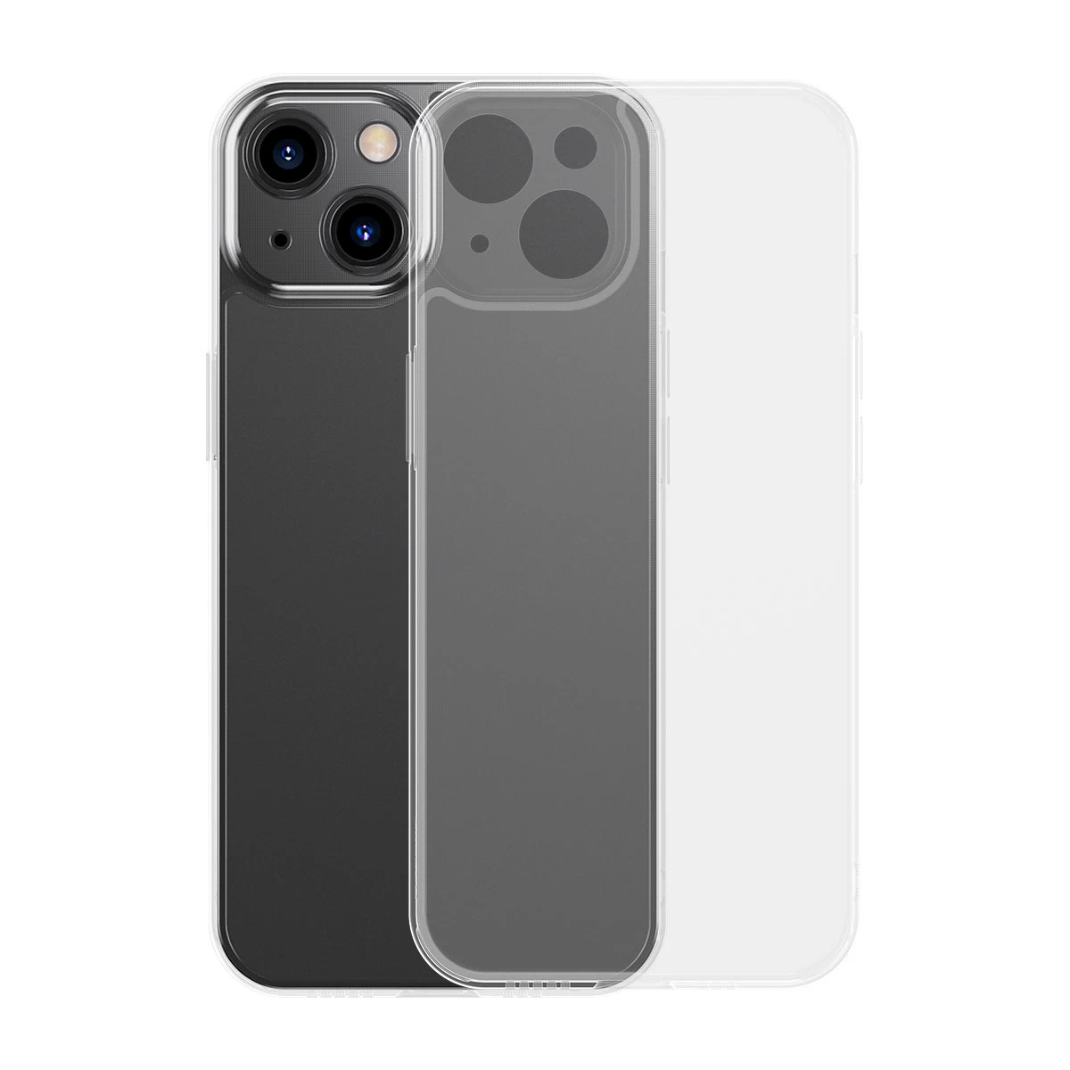 Dėklas iphone 13 Standus Korpusas Su Gelio Rėmeliu Permatomas
