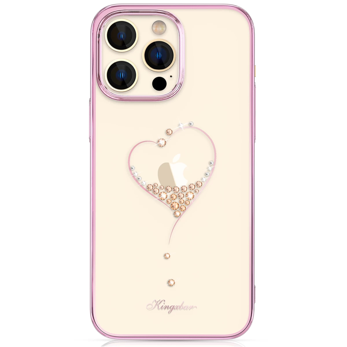 Dėklas iphone 14 Pro, Dekoruotas Kristalais Wish Series Rožinės Spalvos