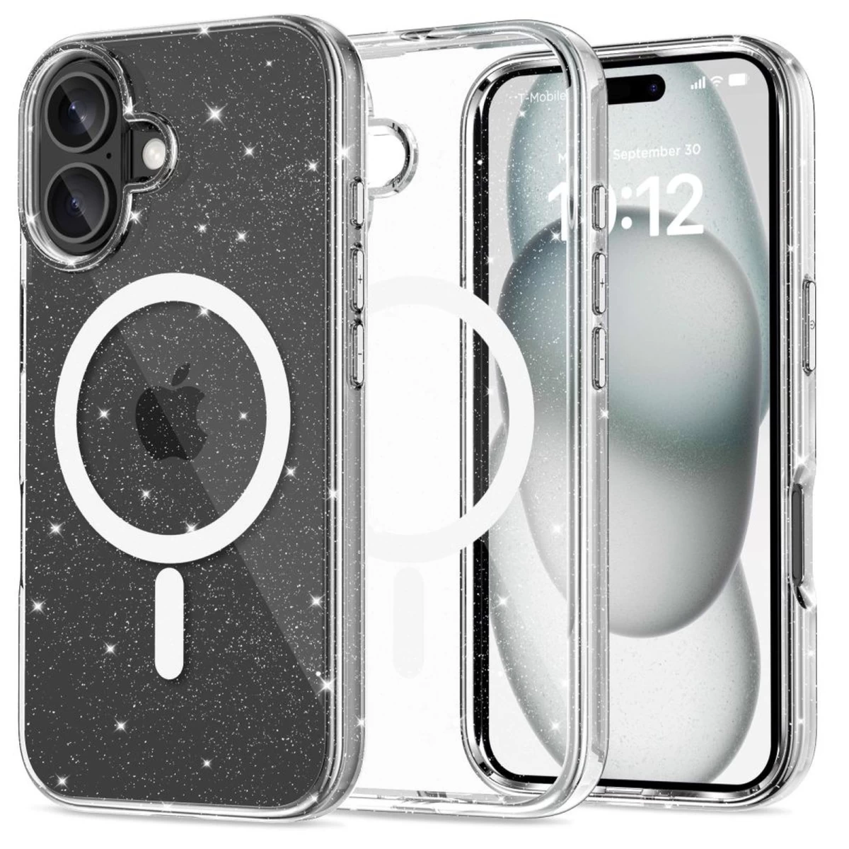 Dėklas iphone 16 Flexair Hybrid Magsafe - Skaidrus