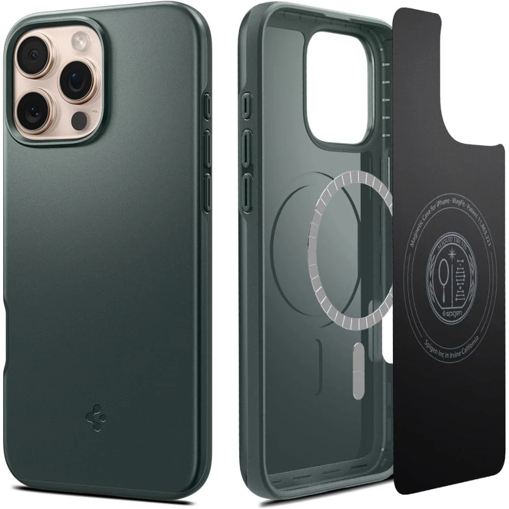 Dėklas iphone 16 Pro Max Thin Fit Magsafe - žalias