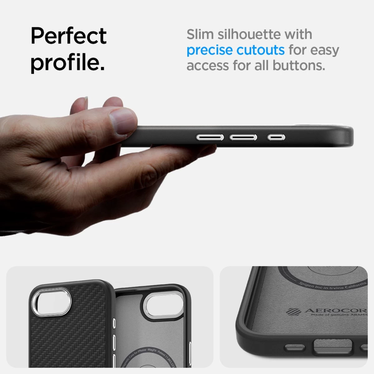 Dėklas iphone 16e Enzo Aramid Magsafe - Juodas
