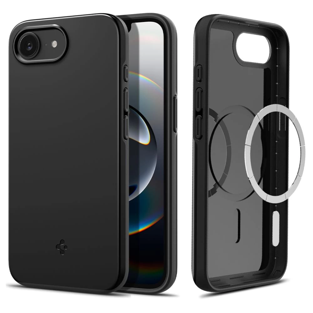 Dėklas iphone 16e Thin Fit Mag - Juodas