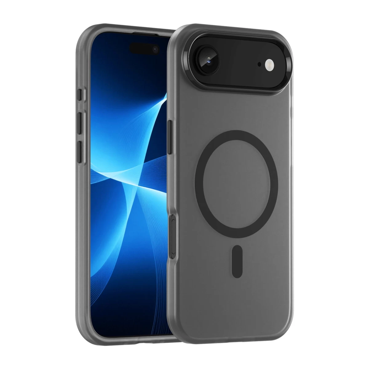Dėklas iphone 17 Air Magnetinis Abrazyvinis magsafe - Matinis Juodas
