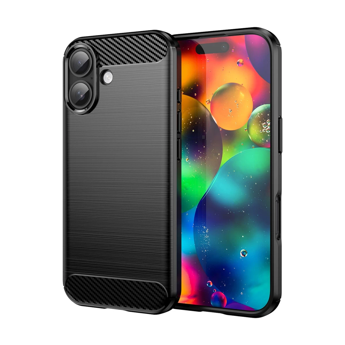Dėklas Iphone 17 Carbon Case - Juodas