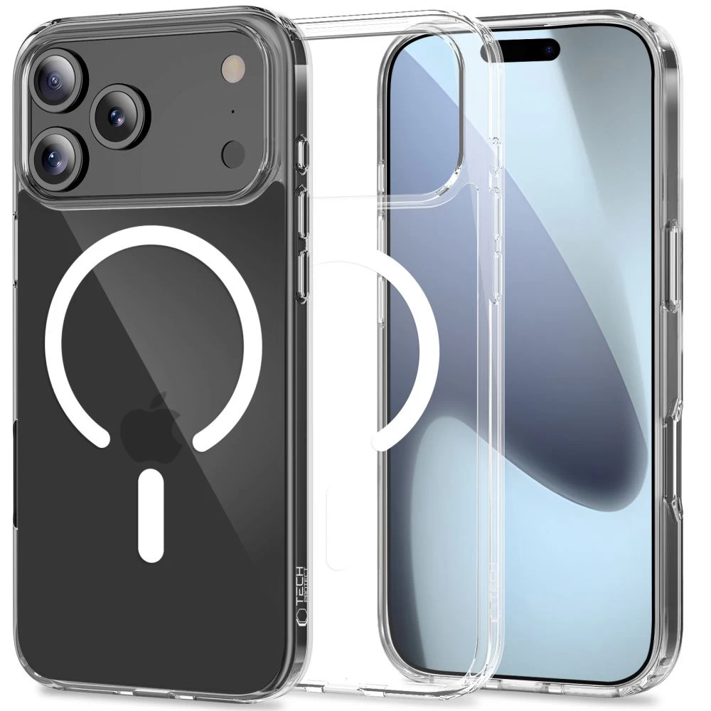 Dėklas iphone 17 Pro Flexair Hybrid Magsafe - Skaidrus