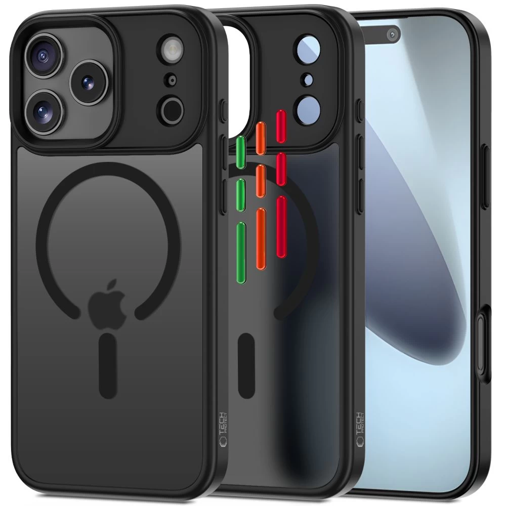 Dėklas iphone 17 Pro Magmat Xt 4 Komplektų magsafe - Matinės Juodos Spalvos