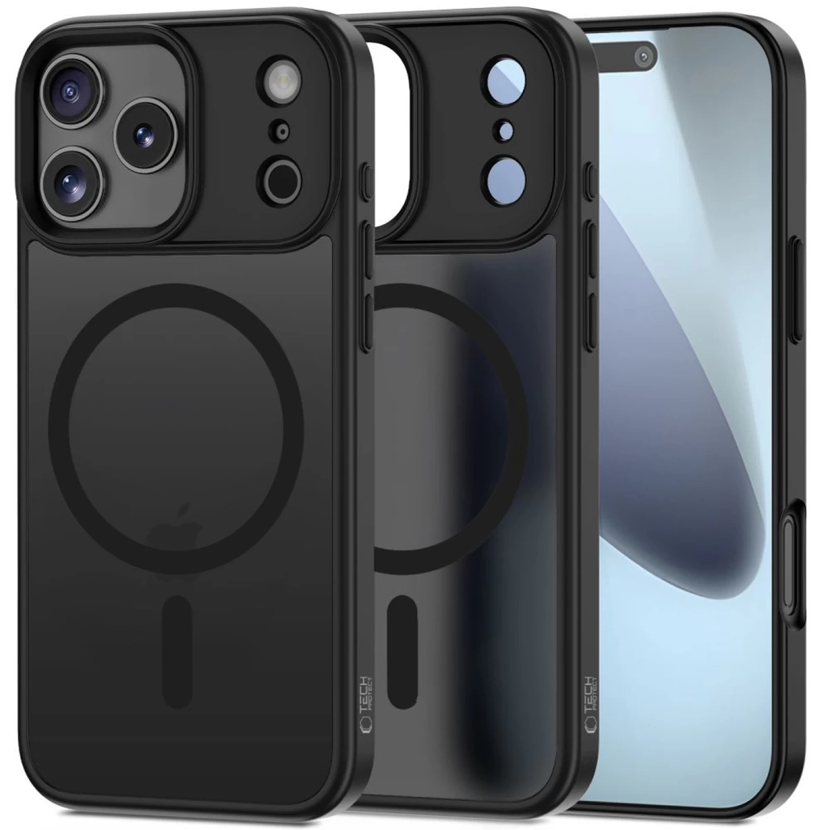 Dėklas iphone 17 Pro Matt Magsafe - Matinės Juodos Spalvos