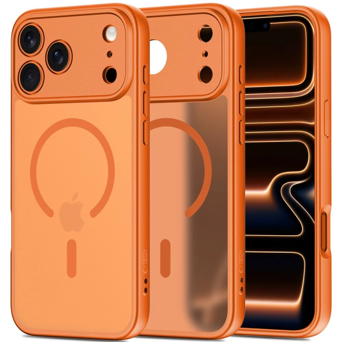 Dėklas iphone 17 Pro Max Basicmag Magsafe - Oranžinis