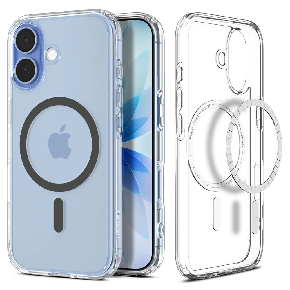 Dėklas iphone 17 Ultra Hybrid Magsafe - Skaidrus Pilkas