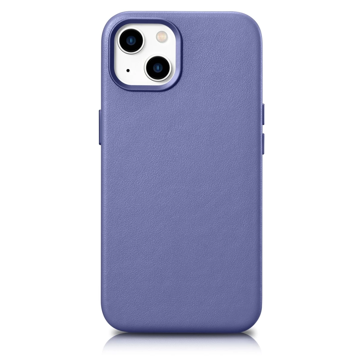 Dėklas Iš Natūralios Odos Iphone 14 Magsafe Case Odinis Dangtelis šviesiai Violetinės Spalvos