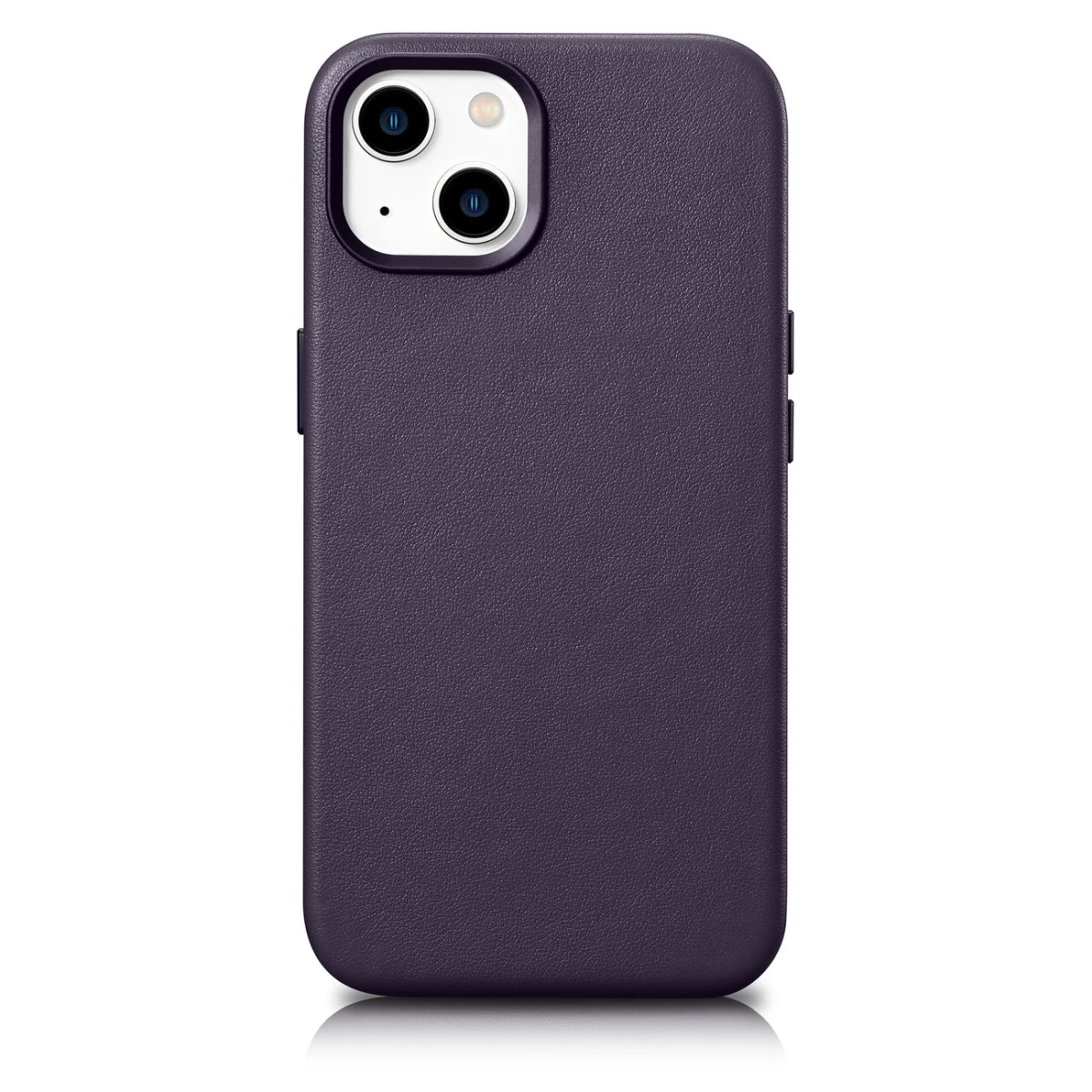Dėklas Iš Natūralios Odos Iphone 14 Magsafe Dėklas Odinis Violetinis