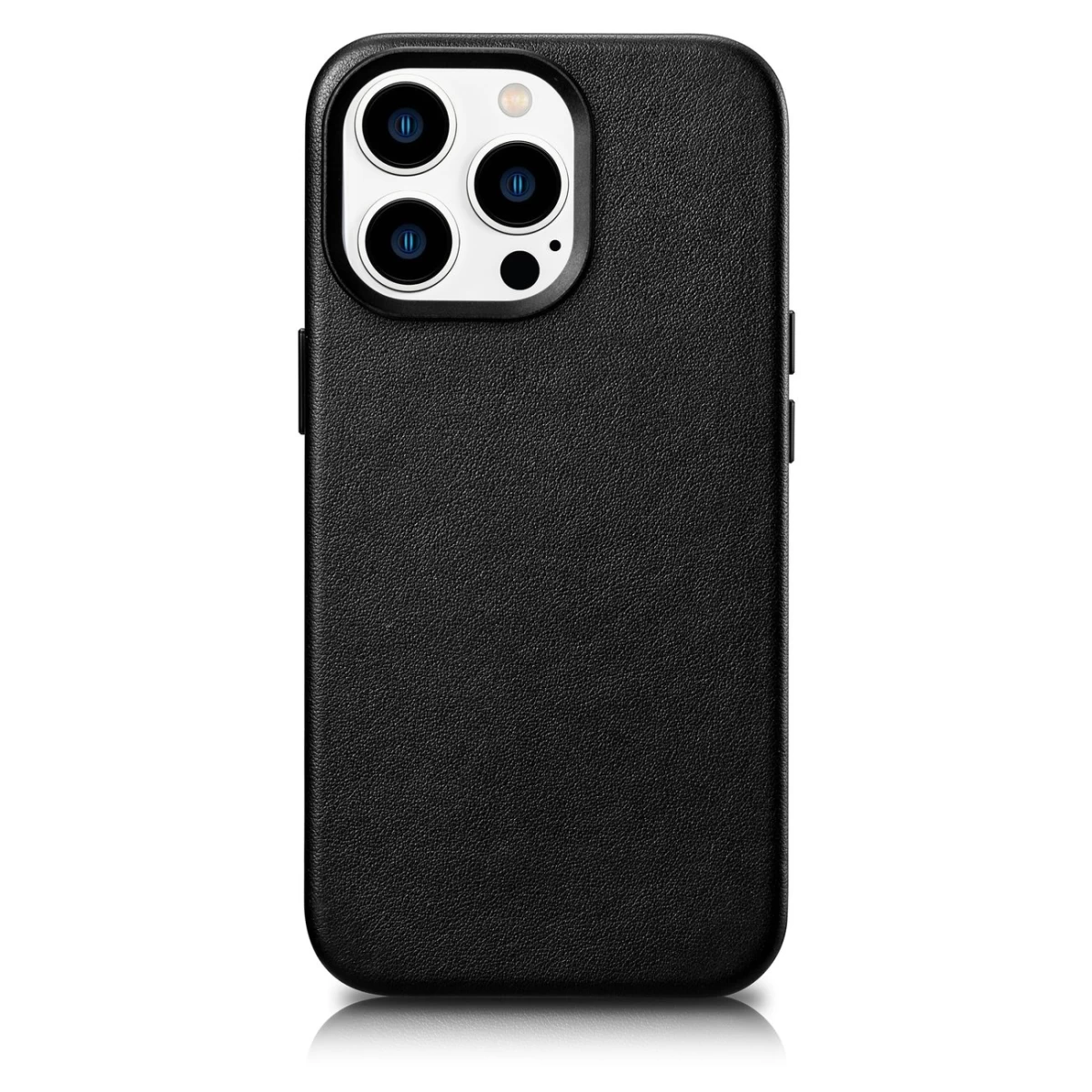 Dėklas Iš Natūralios Odos Iphone 14 Pro Max Magsafe Case Leather Leather Black