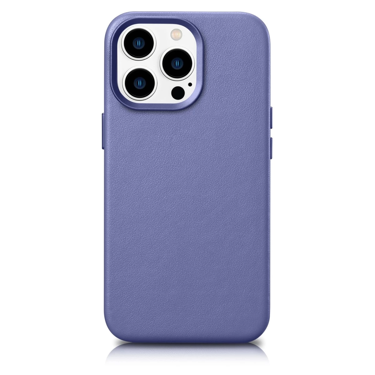 Dėklas Iš Natūralios Odos Iphone 14 Pro Max Magsafe Case Leather šviesiai Violetinės Spalvos