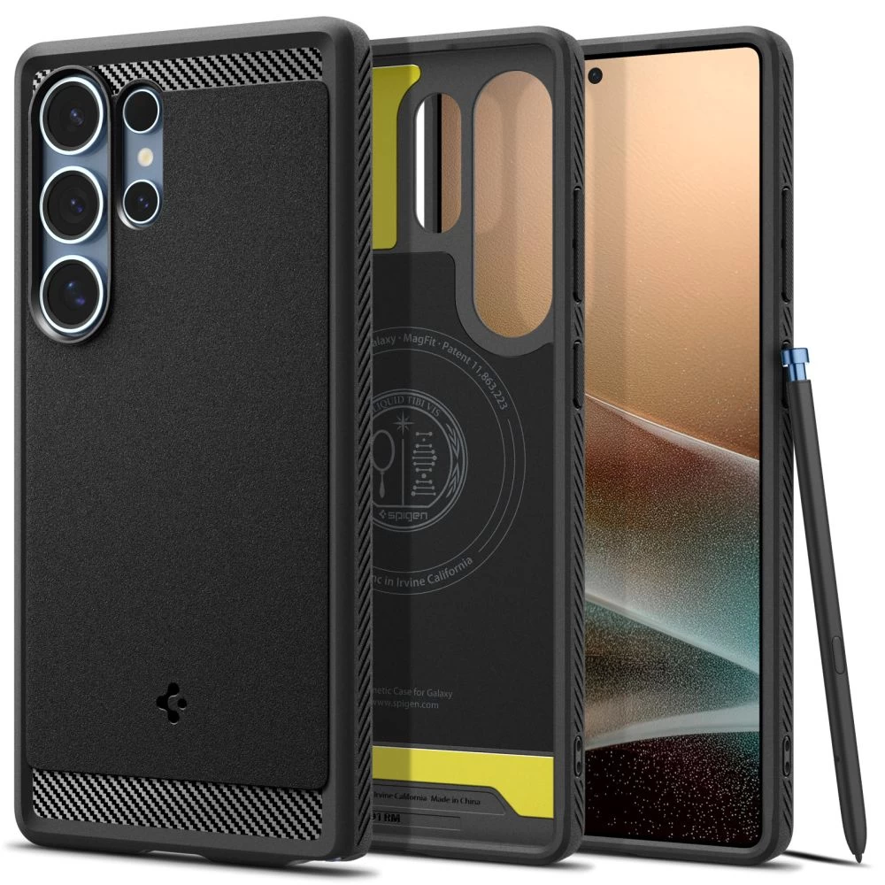 Dėklas samsung Galaxy S25 Ultra Rugged Armor Mag - Juodas