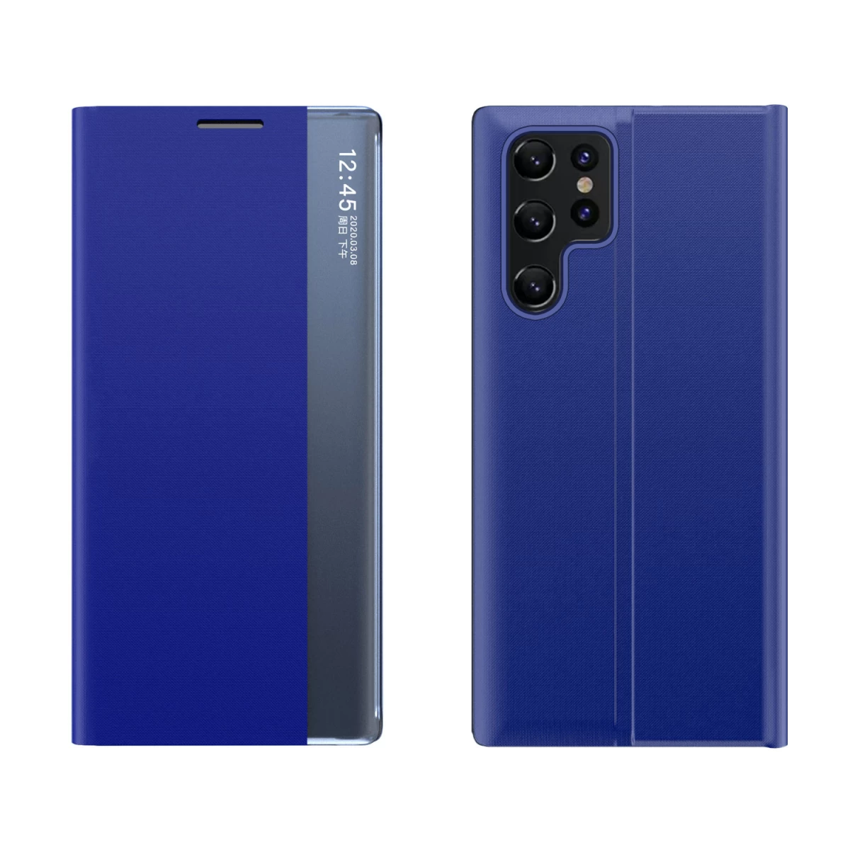 Dėklas samsung S24 Ultra Su Magnetiniu Atvartu New Sleep View Case Blue