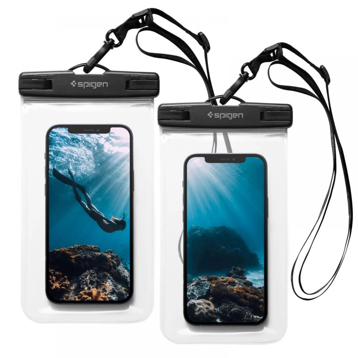Dėklas Spigen Aqua Shield A601 Atsparus Vandeniui Ipx8 - Skaidrus 2 Vnt.