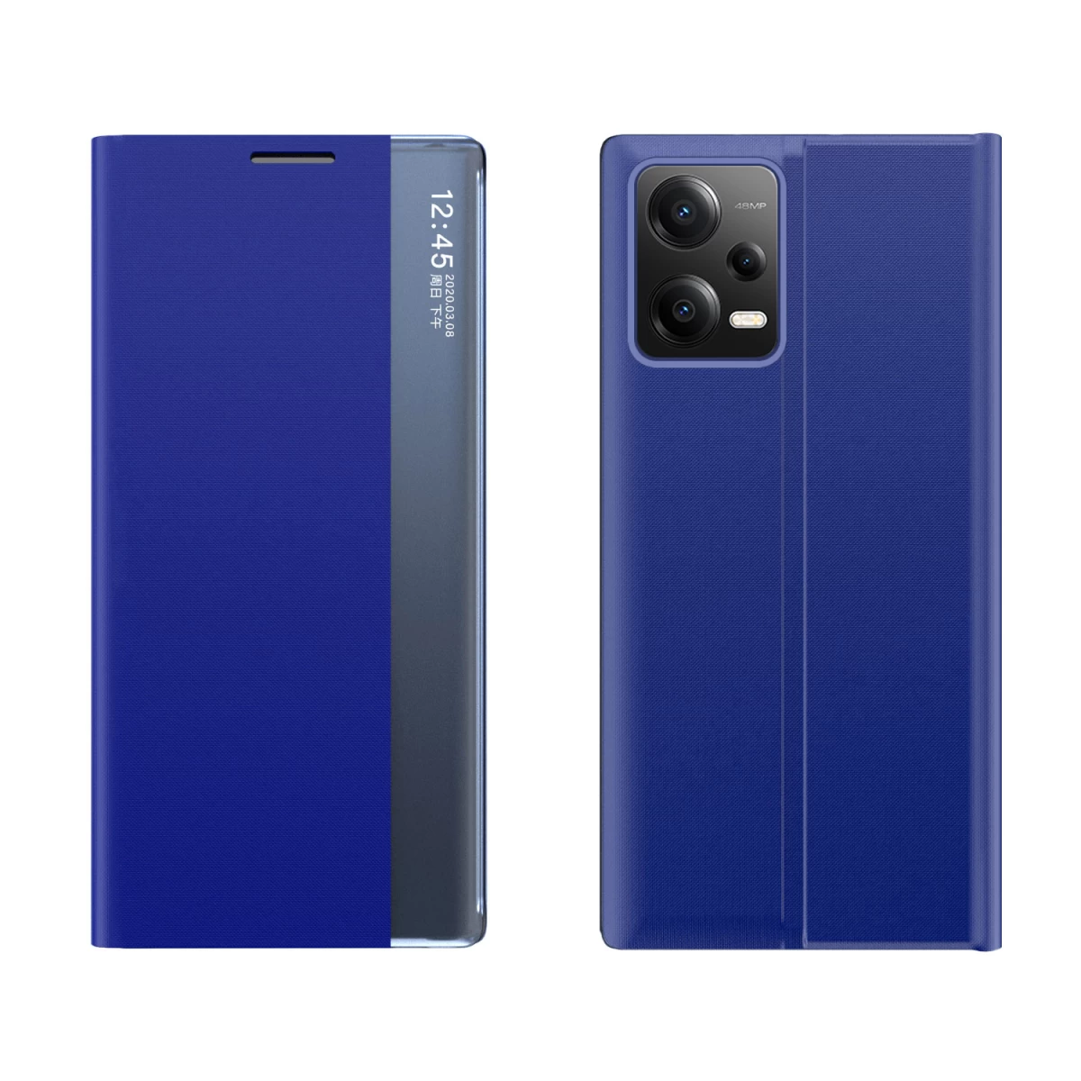 Dėklas Su Atlenkiamu Dangteliu Ir Stovu, Skirtas xiaomi Redmi Note 12 5g / Poco X5 5g New Sleep Case Blue