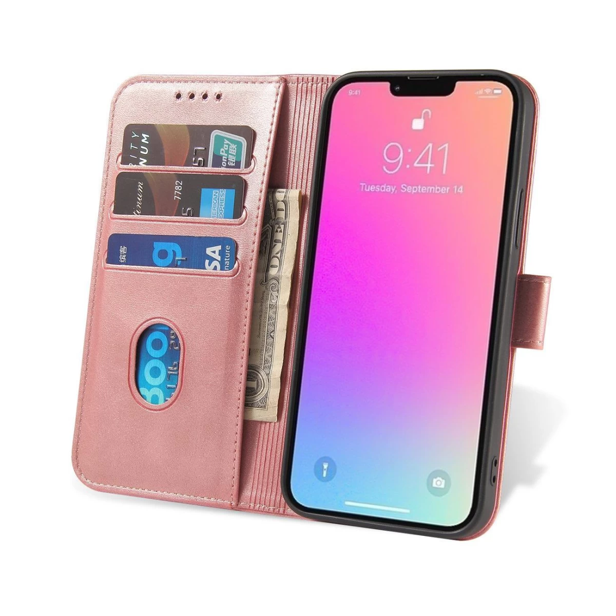Dėklas Su Atvartu Ir Pinigine, Skirtas xiaomi Redmi Note 12 5g / poco X5 5g Magnetinis Dėklas Rožinės Spalvos Dėklas Su Atvartu Ir Pinigine, Skirtas xiaomi Redmi Note 12 5g / poco X5 5g Magnetinis Dėklas Rožinės Spalvos