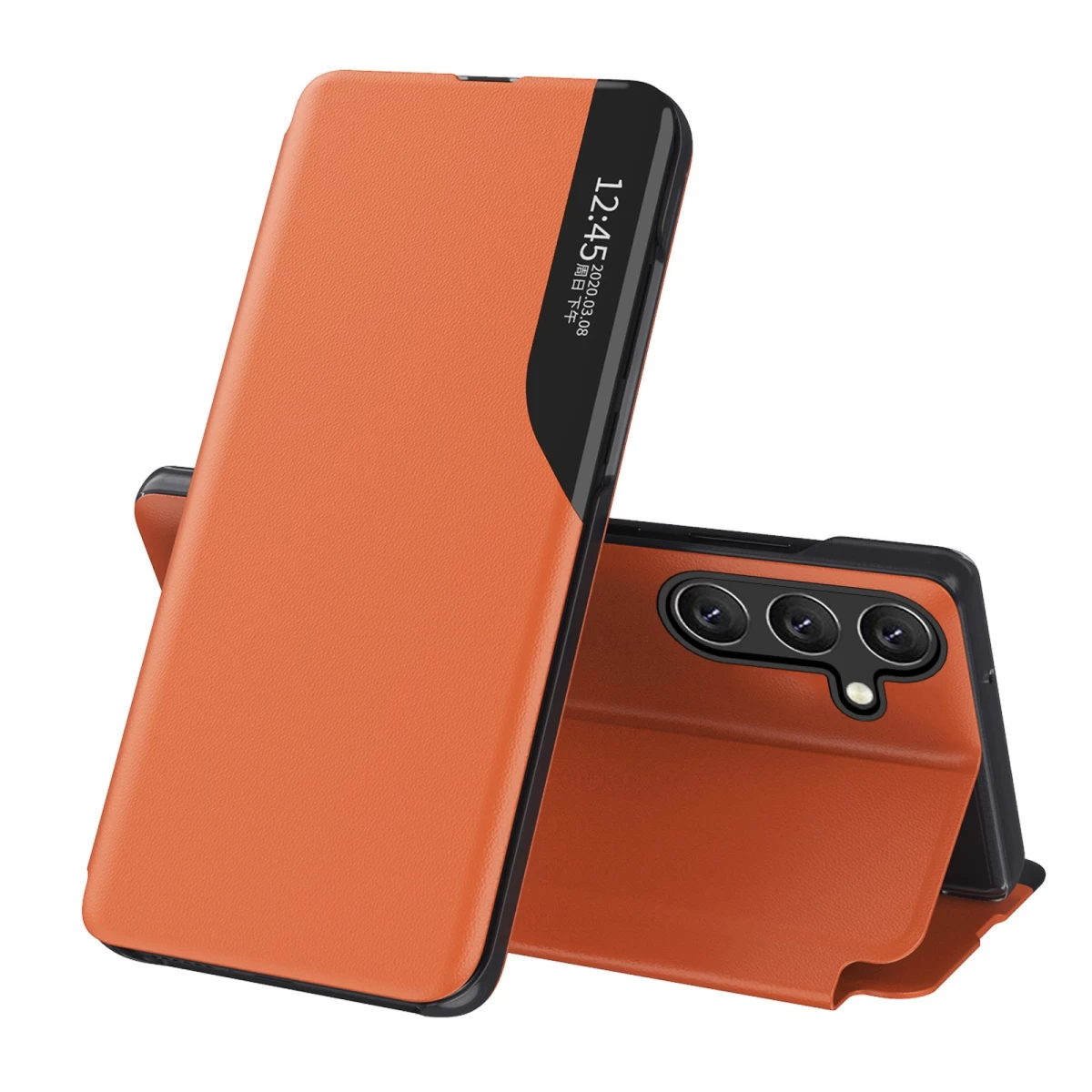 Dėklas Su Atverčiamu Dangteliu samsung Galaxy A26 Eco Leather View Case - Oranžinis