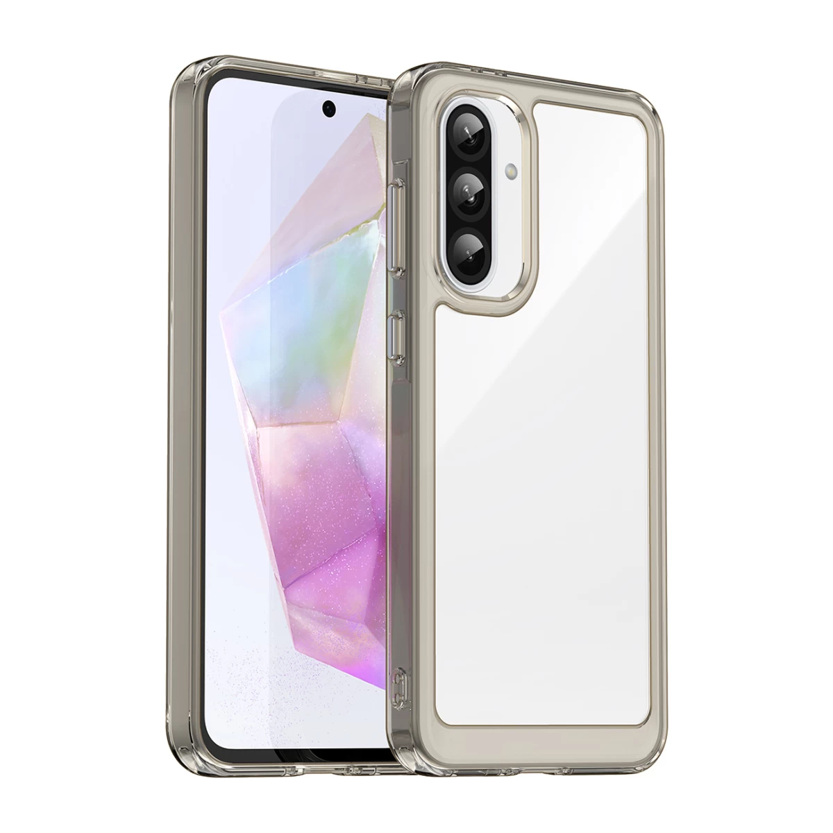 Dėklas Su Lanksčiu Rėmeliu, Skirtas samsung Galaxy A26, outer Space Case - Skaidrus, Juodas