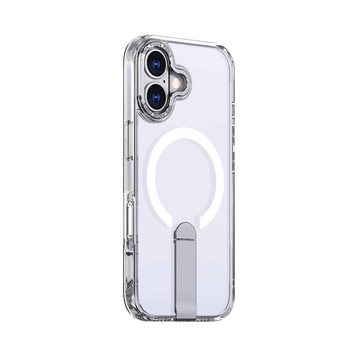 Dėklas Su Stovu iphone 17 Hybrid Armor X Magsafe - Skaidrus