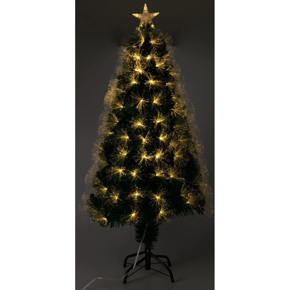 Dekoratyvinė Kalėdinė Eglutė šviesolaidinė šiltai Balta 90 Cm