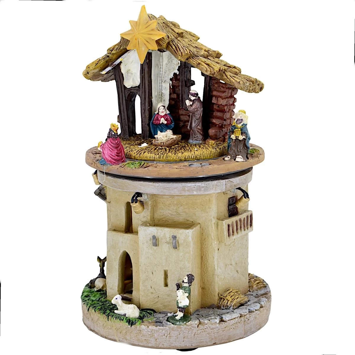 Dekoratyvinė Led Prakartėlė 14x14x23 Cm Su žvaigžde