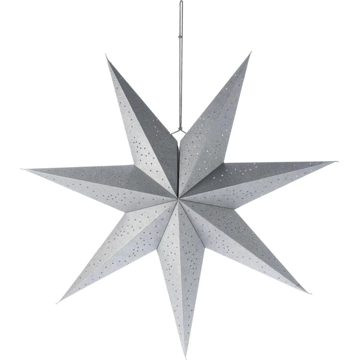 Dekoratyvinė Popierinė Kabanti žvaigždė 75 Cm Sidabrinė