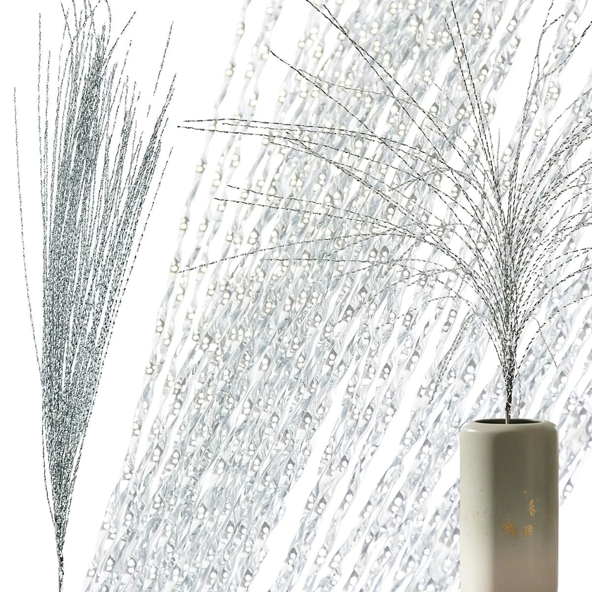 Dekoratyvinė šaka 117cm Sidabrinė