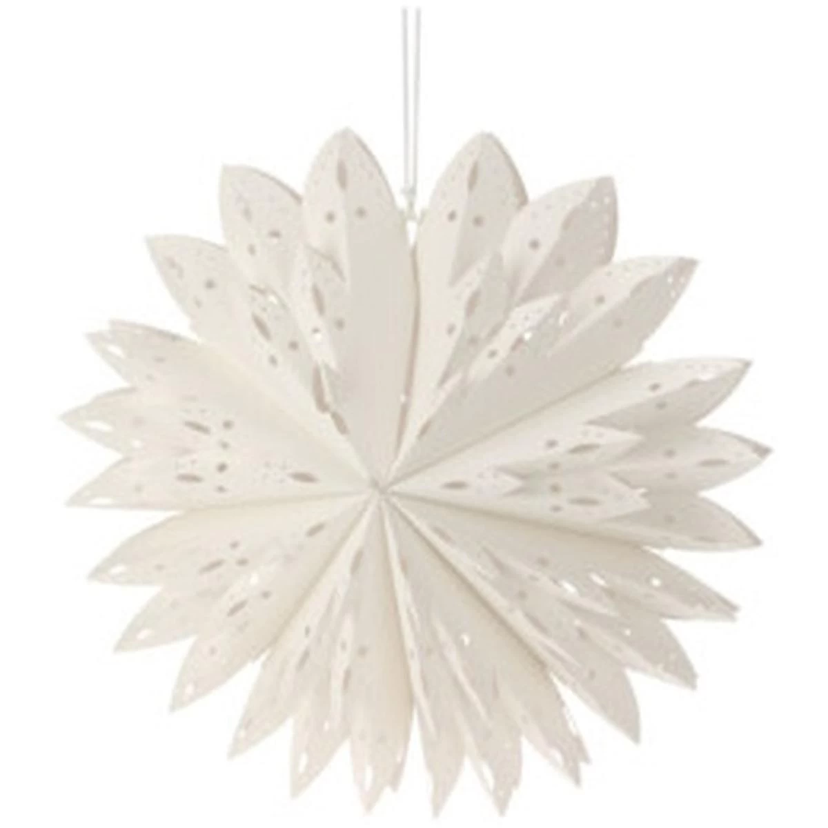 Dekoratyvinė žvaigždė „snigo Plokštelė“, Kabinama, Popierinė, 50 Cm, Balta