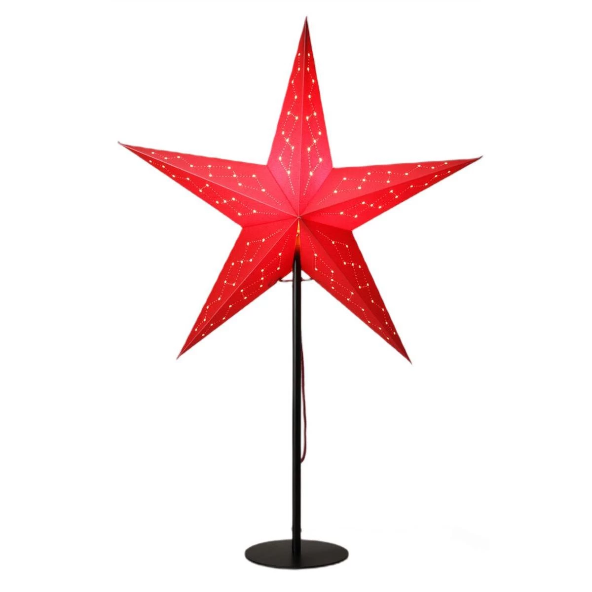Dekoratyvinis Advento žvaigždės Lempa Nuolatinis Vadovaujama 45cm Raudona