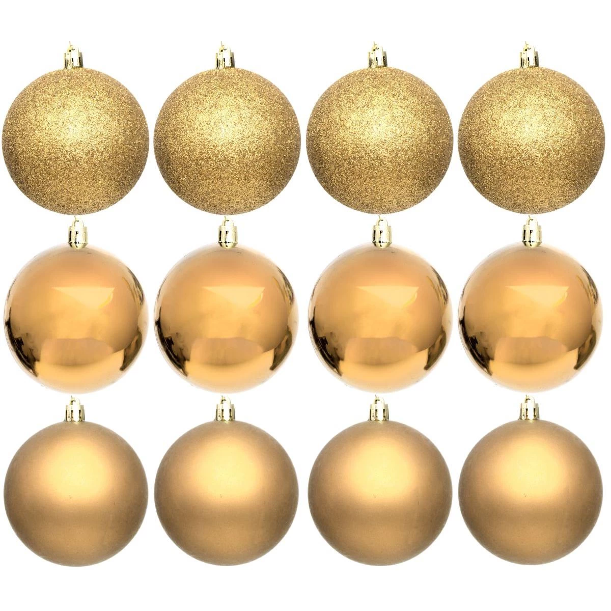 Dekoratyvinis Plastikinis Baubas Saugus 12 Vnt. 60 Mm Aukso Spalvos