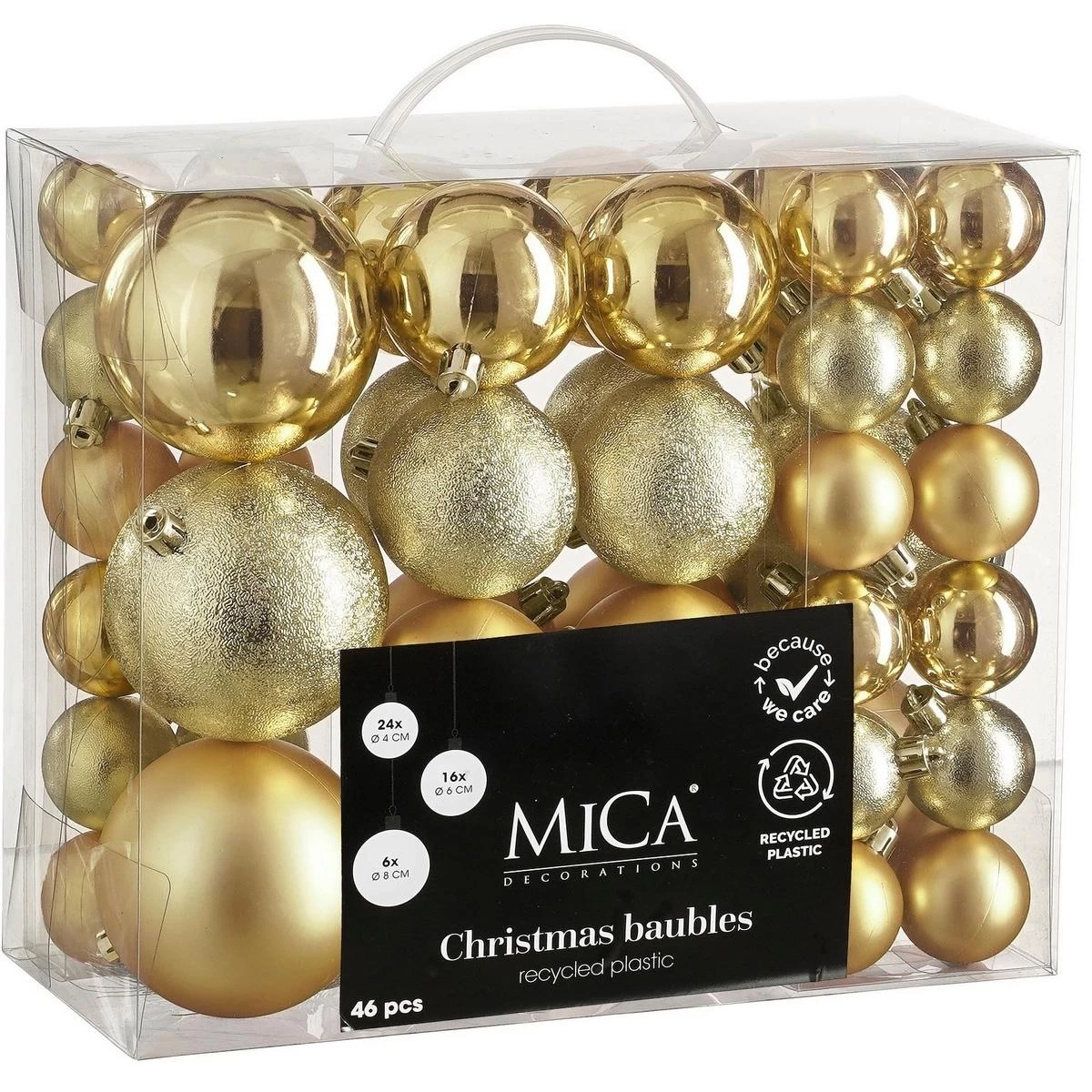 Dekoratyvinis Plastikinis Baubas Saugus 46 Vnt. Aukso žėručio