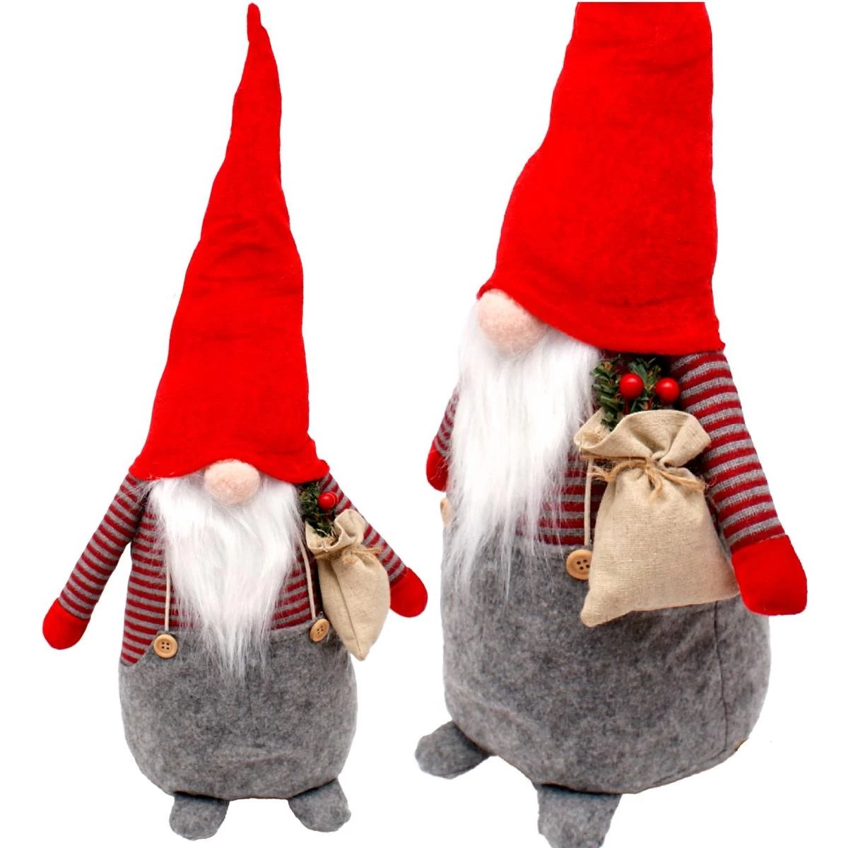 Dekoratyvinis Santa Klausas 50 Cm Berniukas Su Maišu Ir Eglute