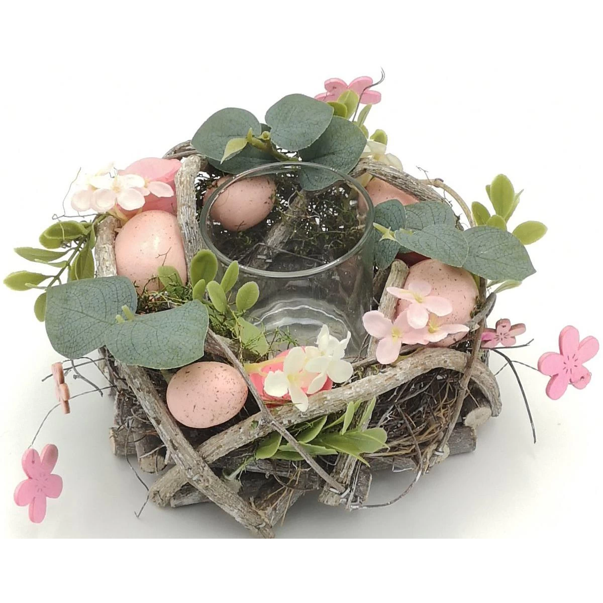 Dekoratyvinis žvakidės Laikiklis Rožinės Spalvos 16 Cm Arbatos žvakutei