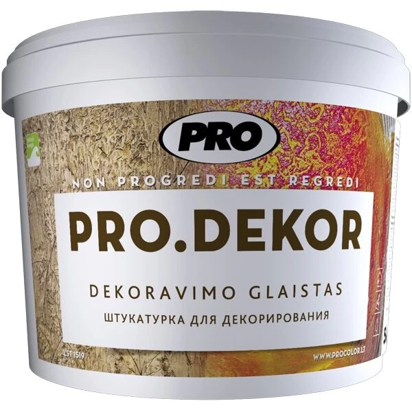 Dekoravimo glaistas PRO Dekor, 5kg smulkus Dekoravimo glaistas PRO Dekor, 5kg smulkus