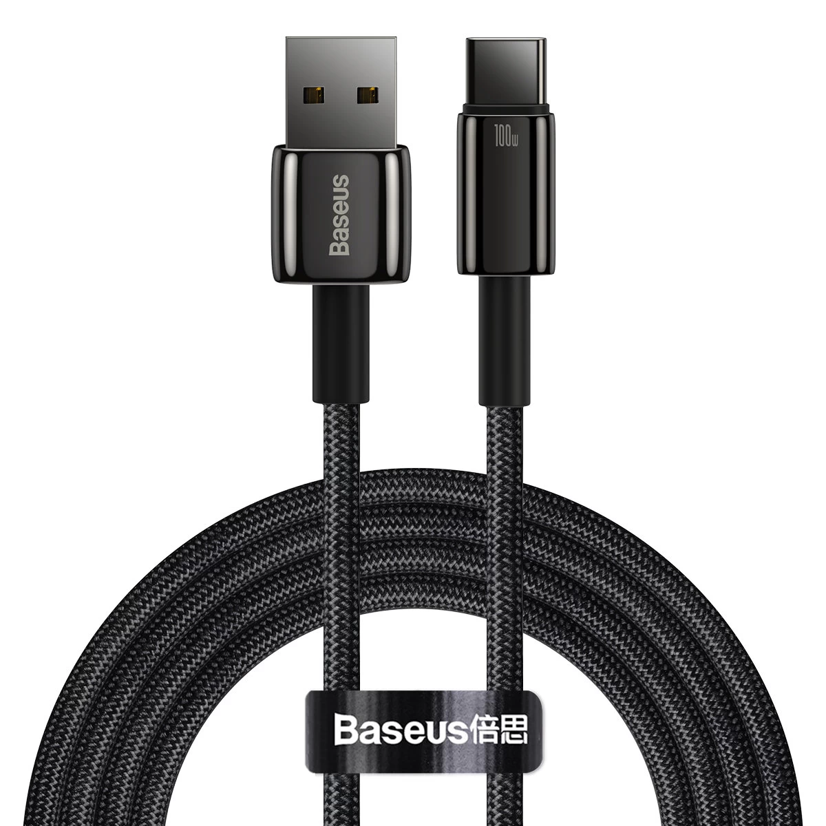 Didelės Galios Kabelis tungsten Gold Usb - Usb-c 480mb/s 100w 2 M Juodas