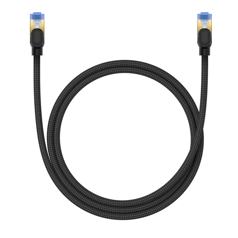 Didelės Spartos Lan Kabelis Rj45 Cat.7 10gbps, Pintas 1 M, Juodas