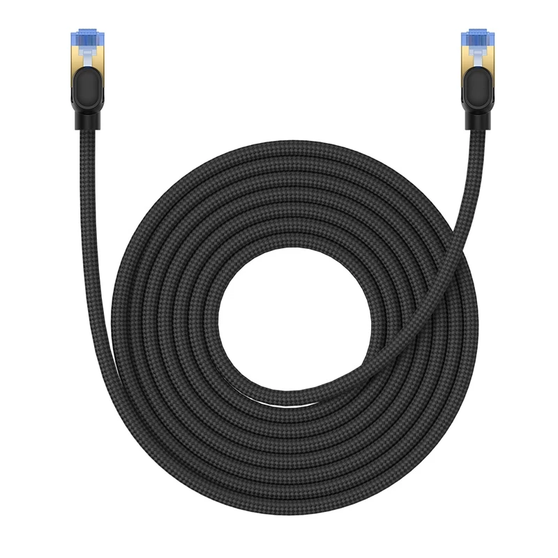 Didelės Spartos Lan Kabelis Rj45 Cat.7 10gb/s, Pintas 8 M, Juodas
